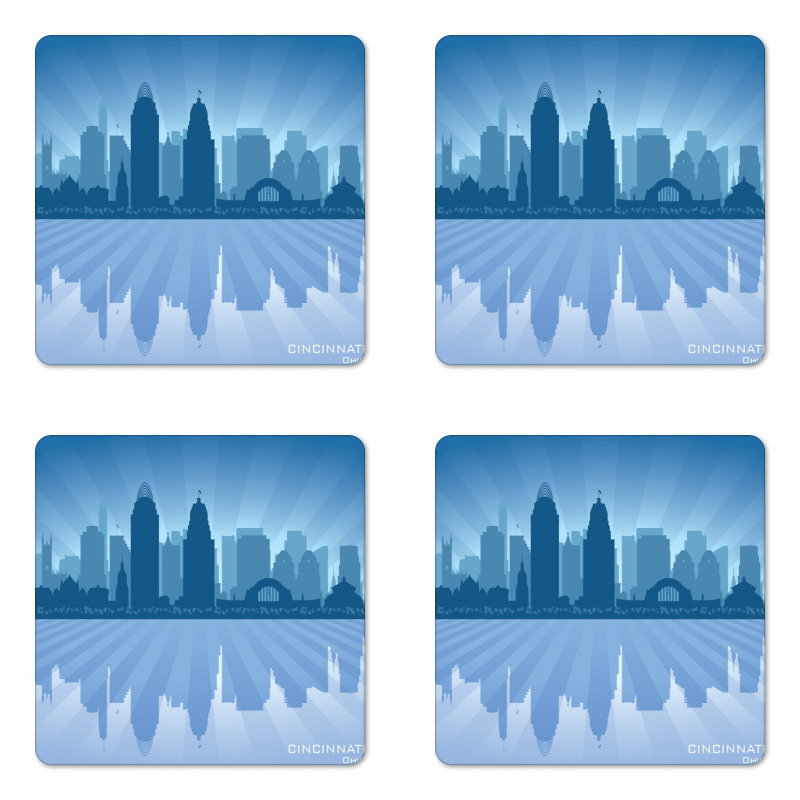 Reflection Cityscape Coaster Set Of Four