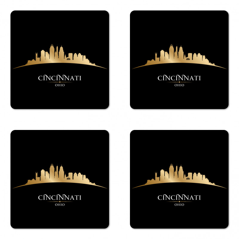 Skyscrapers Monumental Coaster Set Of Four