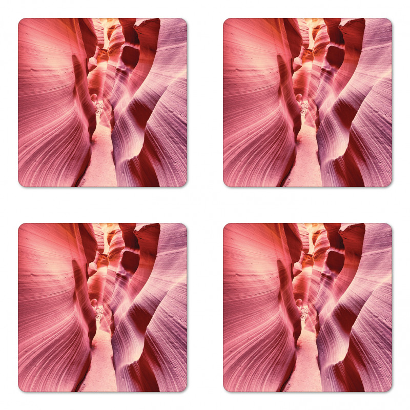 Famous Pink Antelope Canyon Coaster Set Of Four