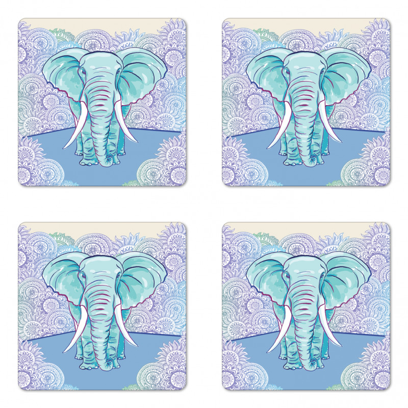 Oval Motifs Coaster Set Of Four