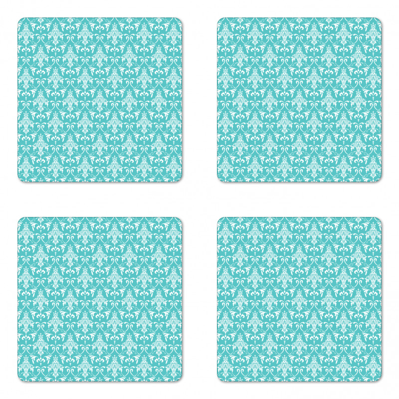 Classic Floral Motif Coaster Set Of Four