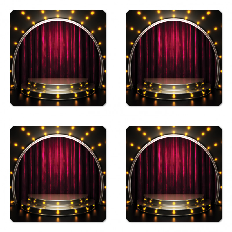 Stage Arts Drapes Curtains Coaster Set Of Four