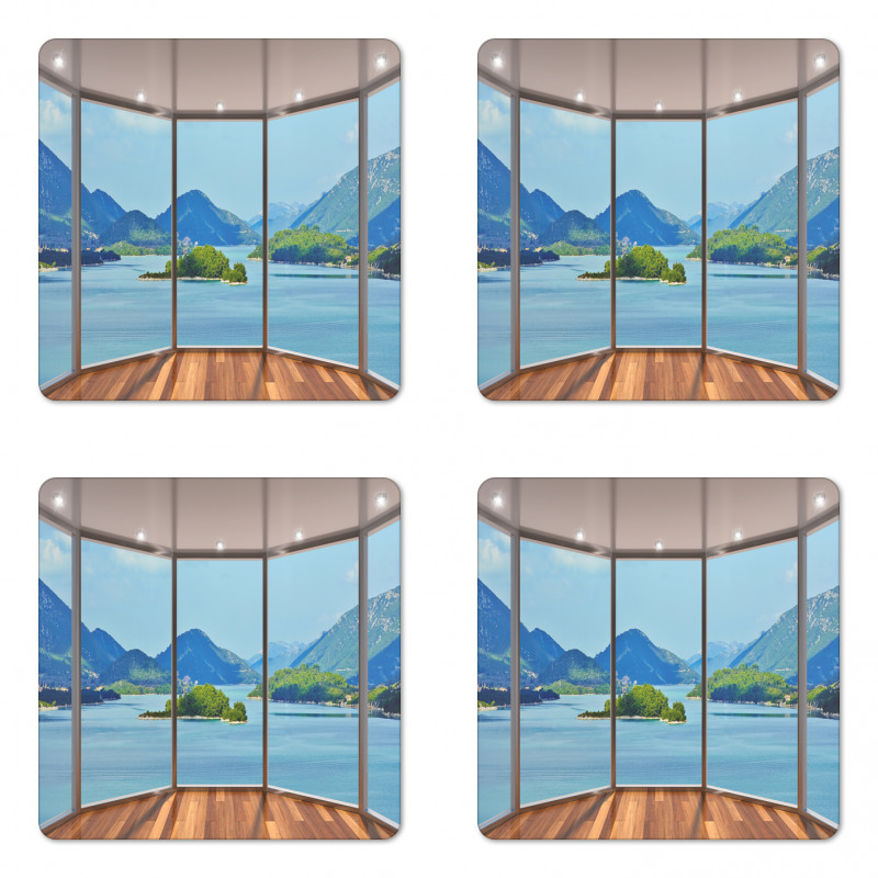 Beach Seaside Hills Window Coaster Set Of Four