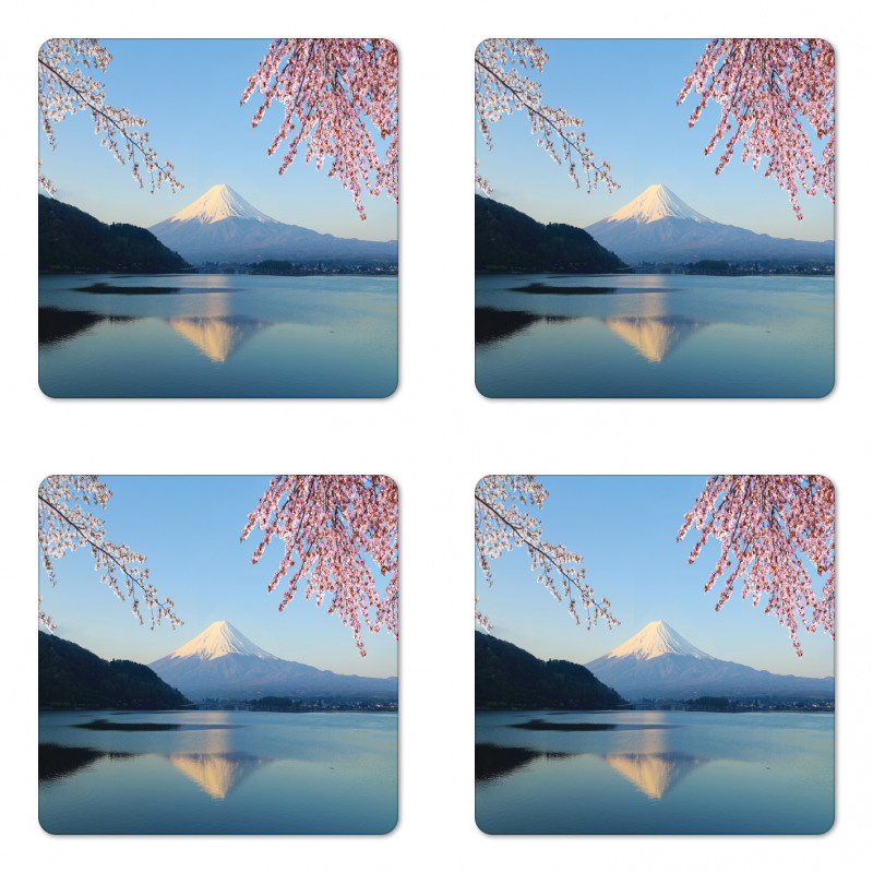 Japan Mountain and Sakura Coaster Set Of Four