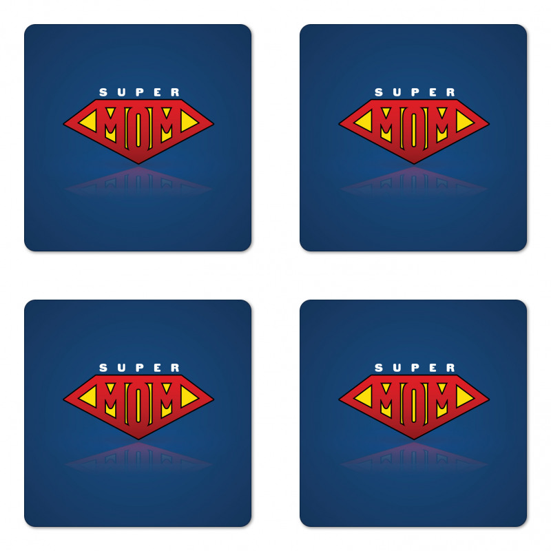 Super Mom Iconic Shield Coaster Set Of Four