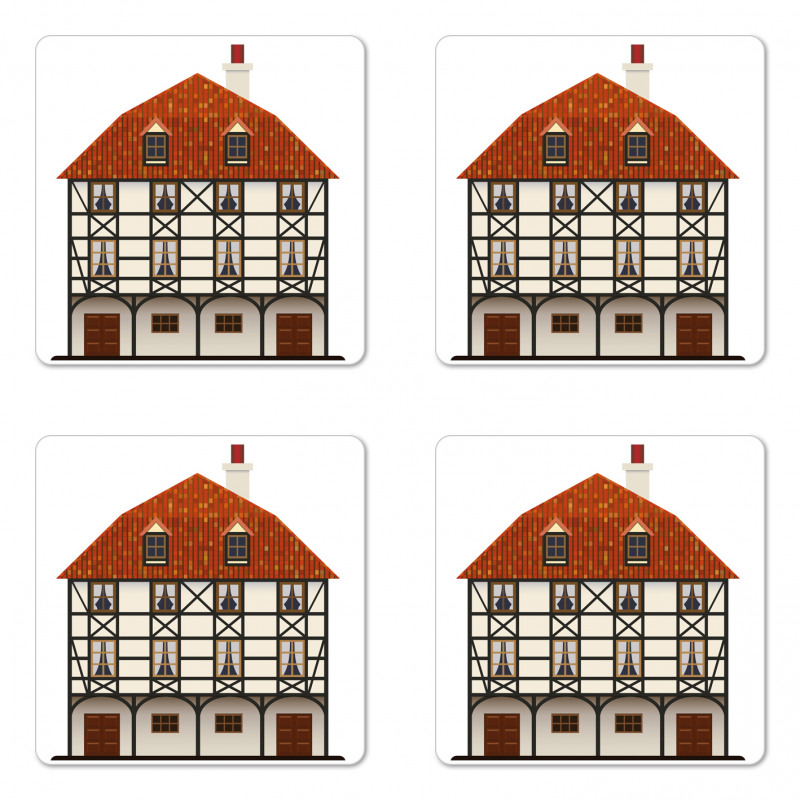 Traditional Cottage Coaster Set Of Four