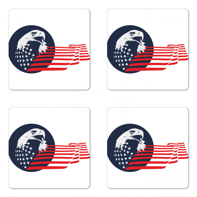 Eagle with Stars Stripes Coaster Set Of Four