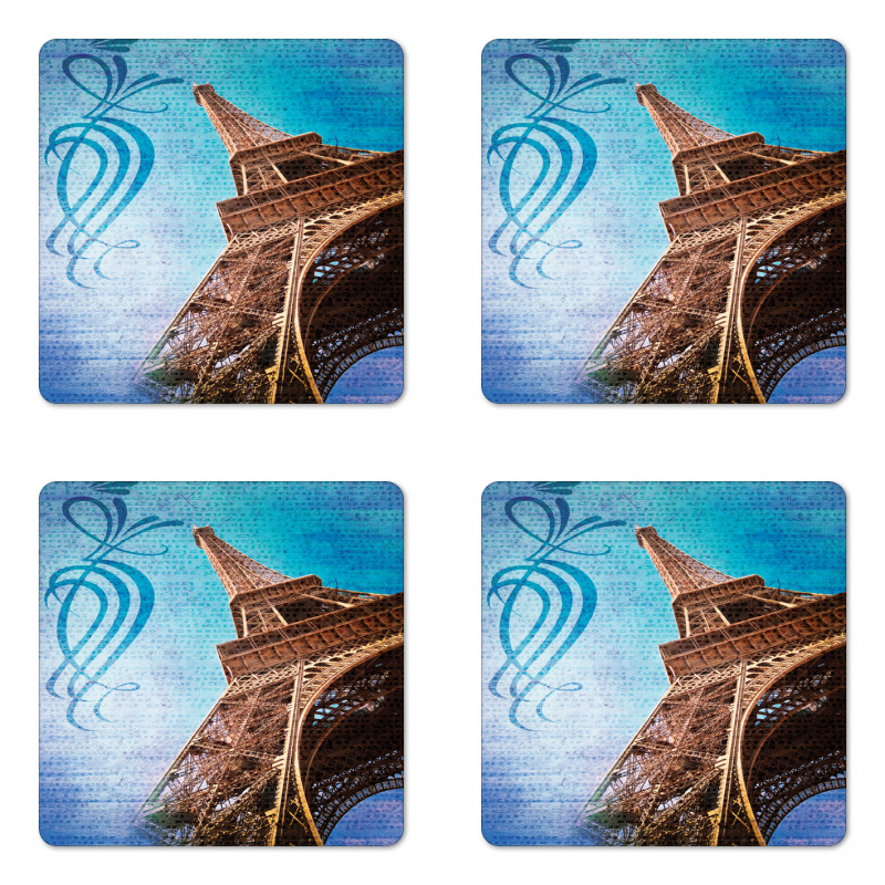 Tilt Shot Eiffel Tower Travel Coaster Set Of Four