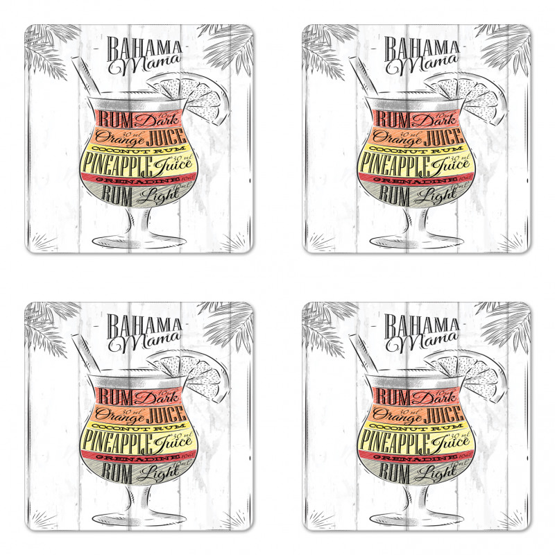 Bahama Mama Vintage Coaster Set Of Four