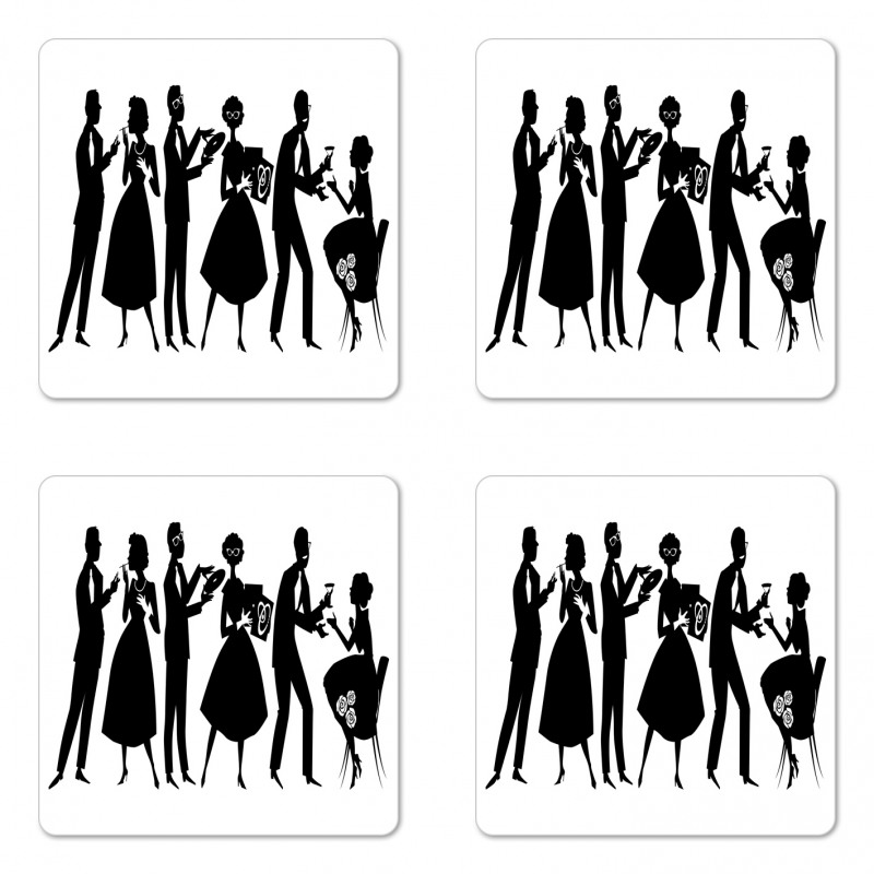 50s Party People Coaster Set Of Four