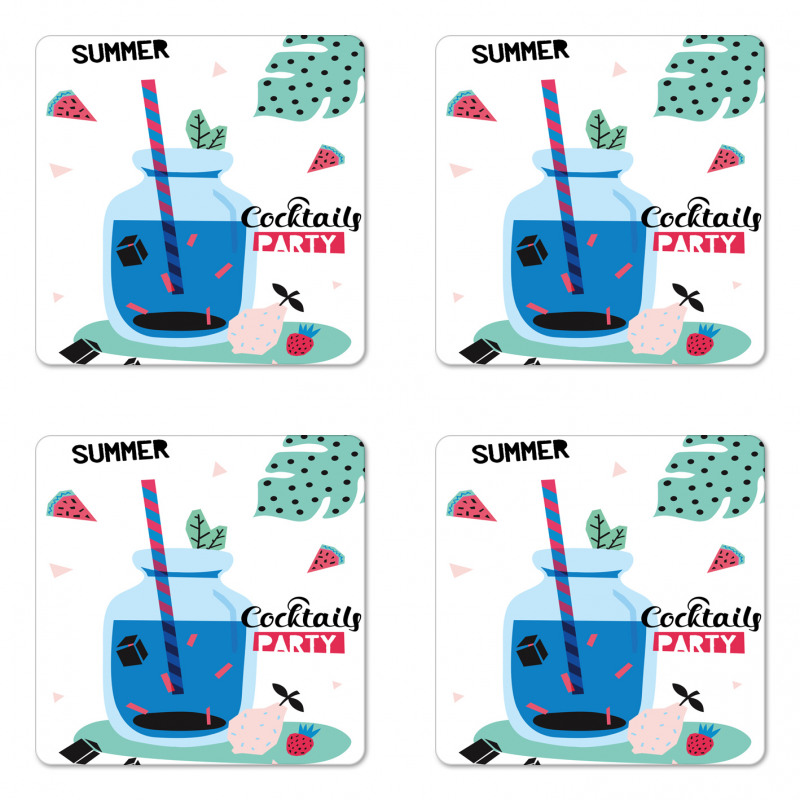 Hello Summer Artwork Coaster Set Of Four