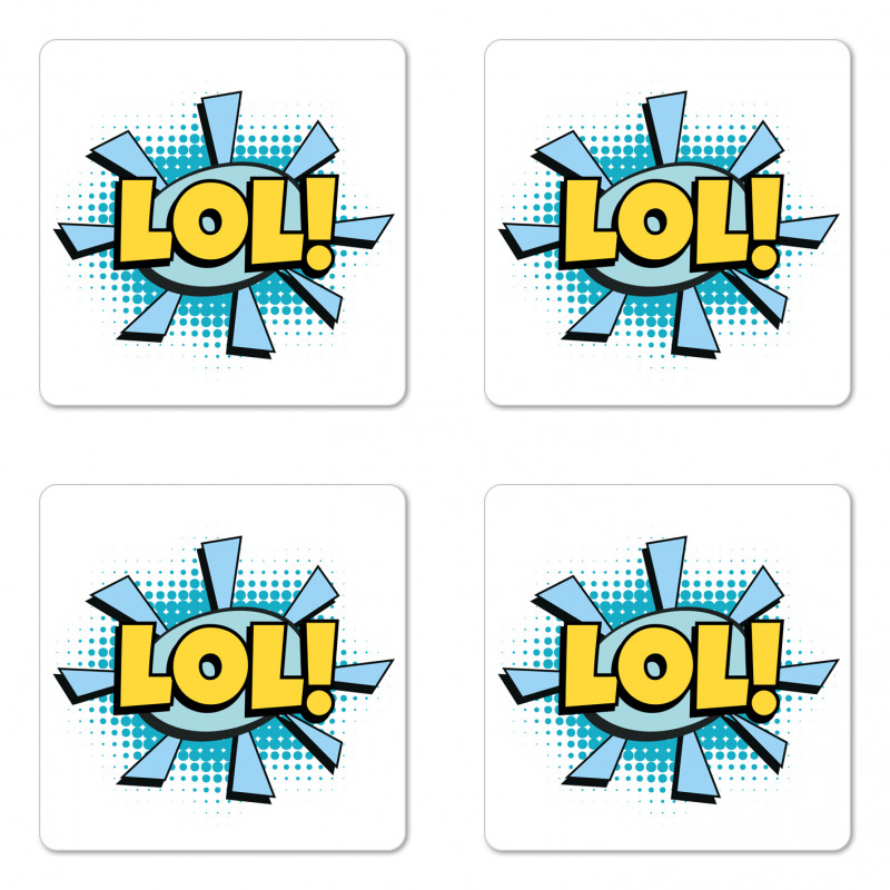 Comic Word Exclamation Mark Coaster Set Of Four