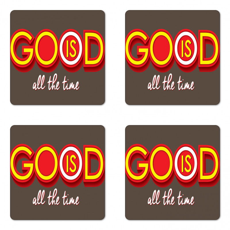 Is All the Time Text Coaster Set Of Four