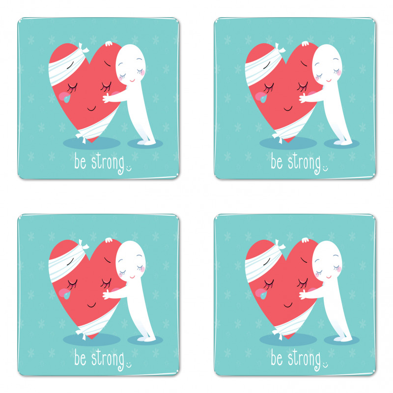 Giving Hug Cheer a Friend Coaster Set Of Four