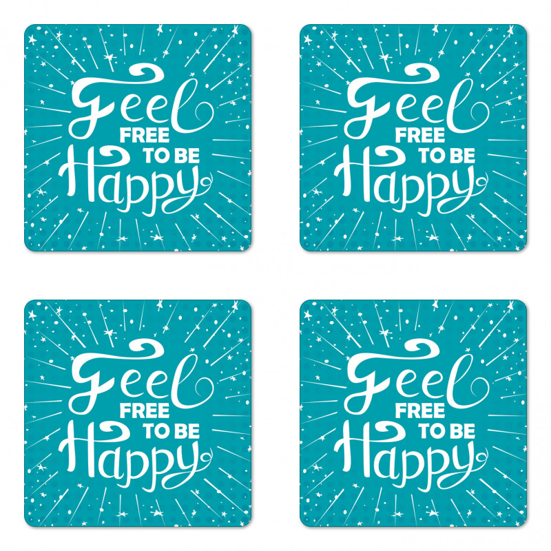 Retro Style Design Stars Coaster Set Of Four