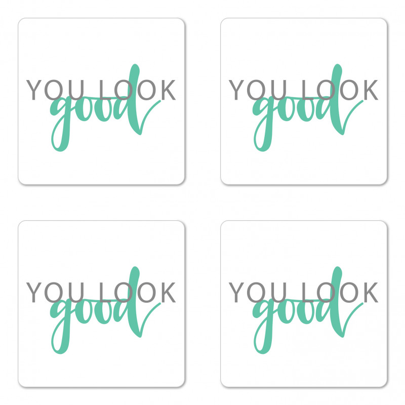 You Look Calligraphy Coaster Set Of Four