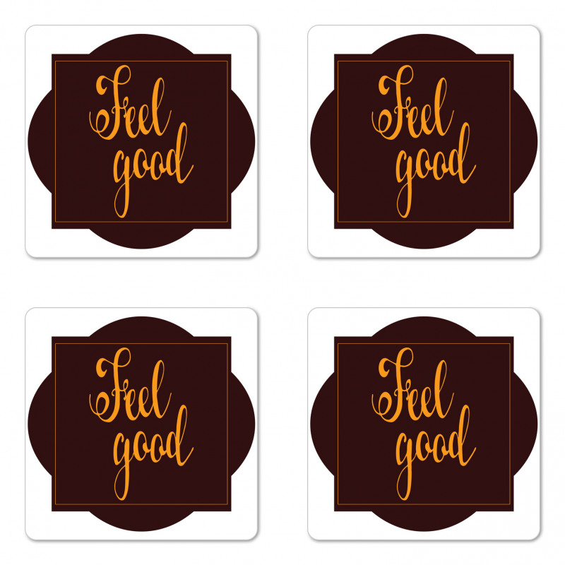 Optimist Words Geometric Coaster Set Of Four