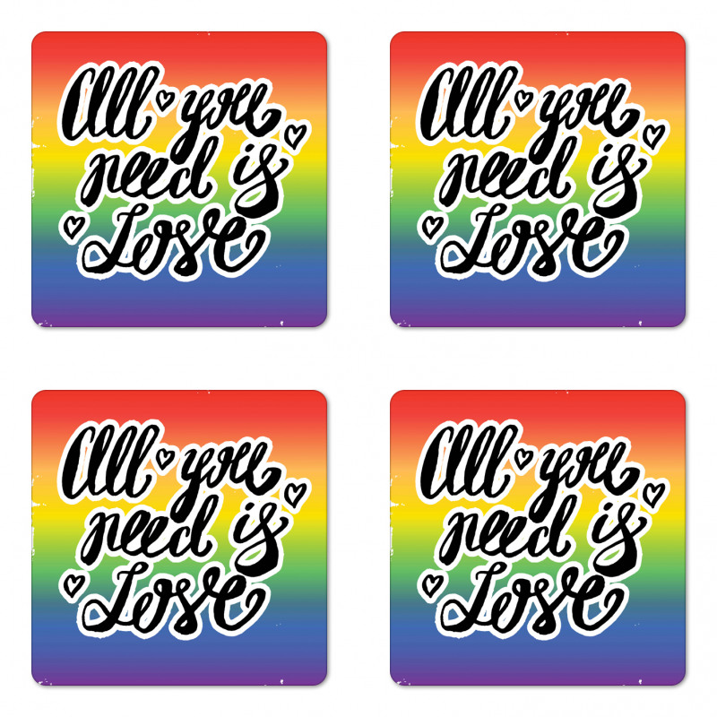 Pride Slogan Coaster Set Of Four