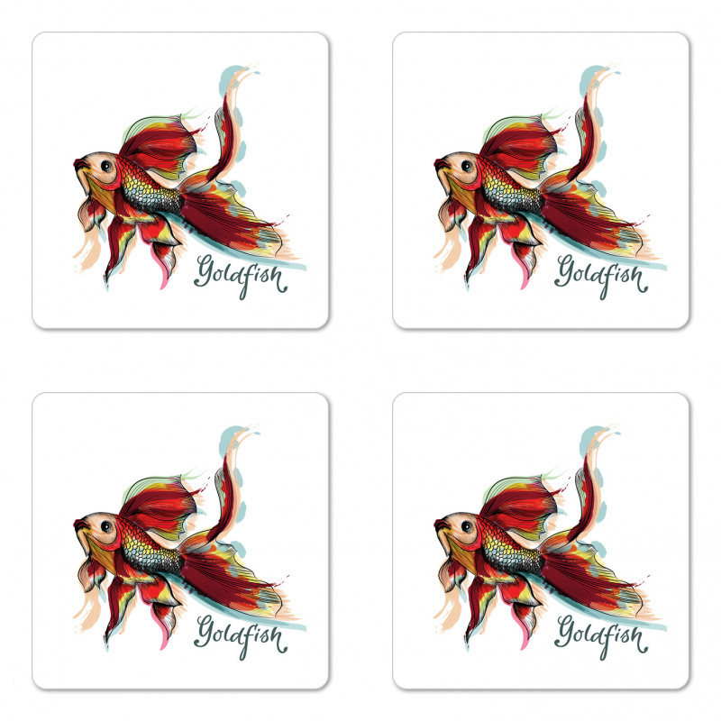 Hand-drawn Engraved Art Coaster Set Of Four