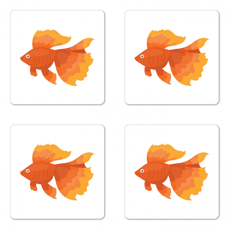 Single Aquarium Fish Coaster Set Of Four