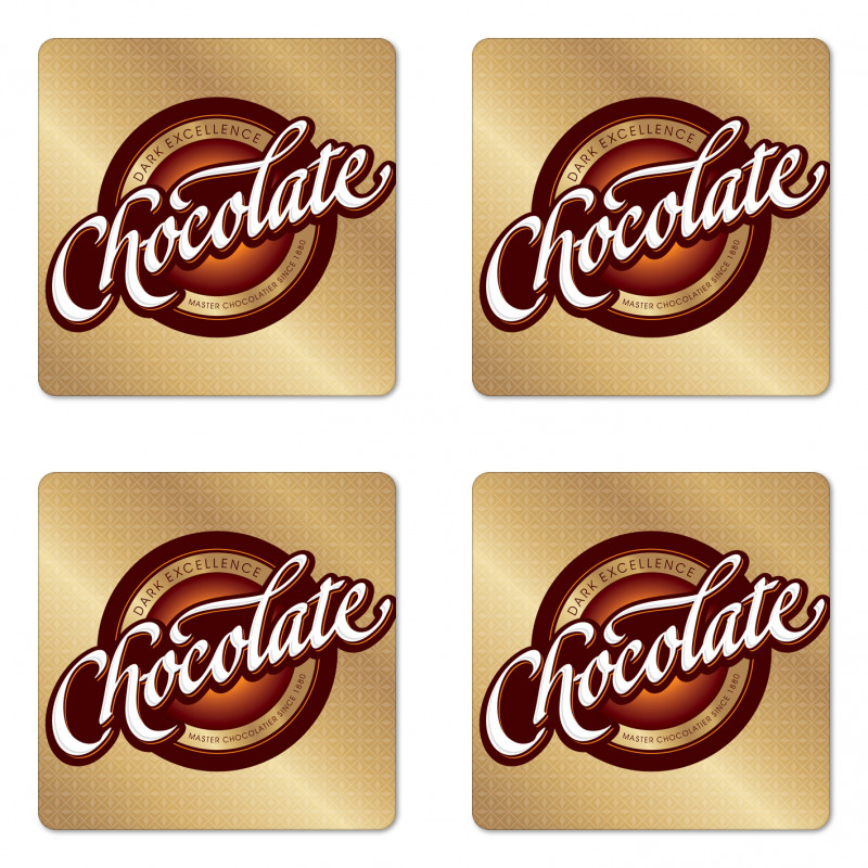 Master Chocolatier Sign Coaster Set Of Four