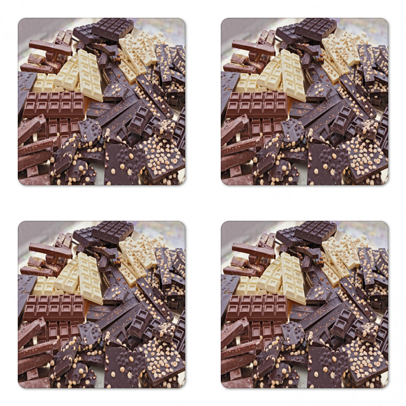 Assorted Chocolate Bars Coaster Set Of Four