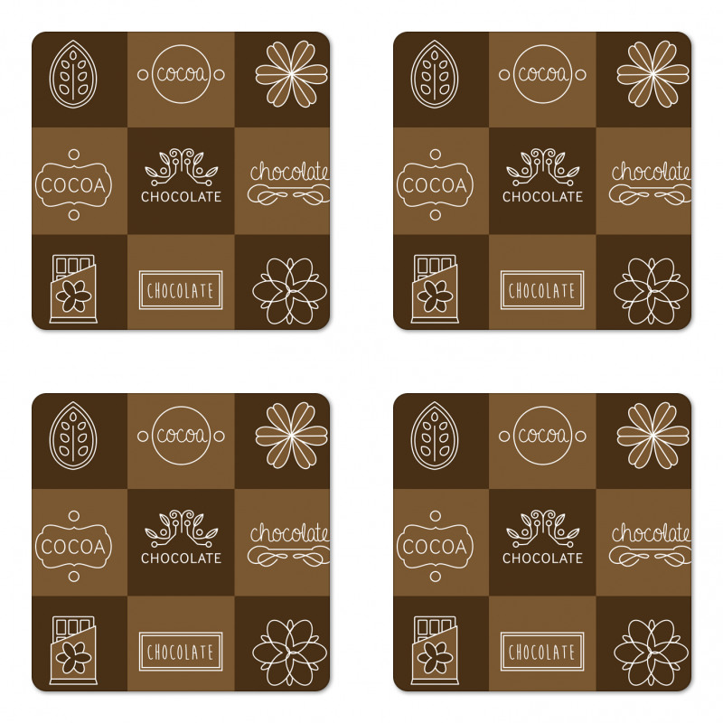 Cocoa Chocolate Coaster Set Of Four