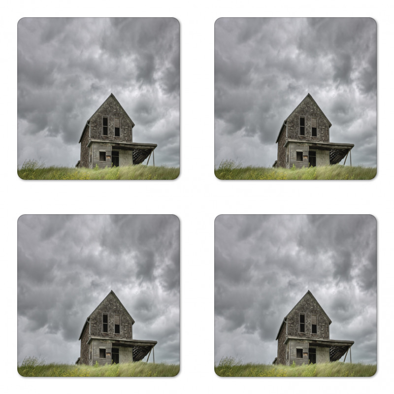 Farmhouse Storm Clouds Coaster Set Of Four