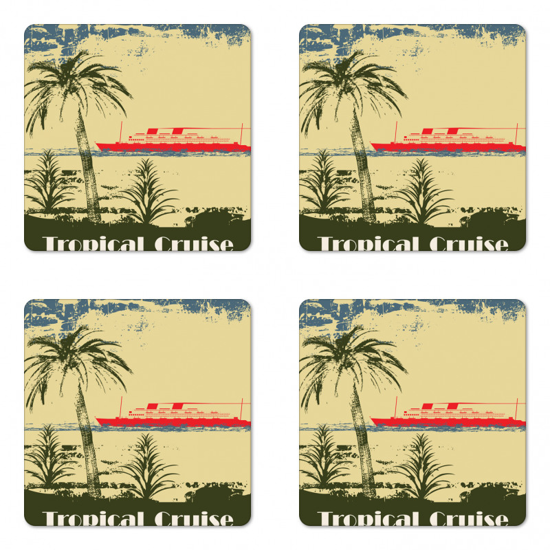 Travel Exotic Island Coaster Set Of Four