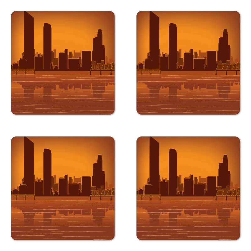 Skyline and Reflection Coaster Set Of Four