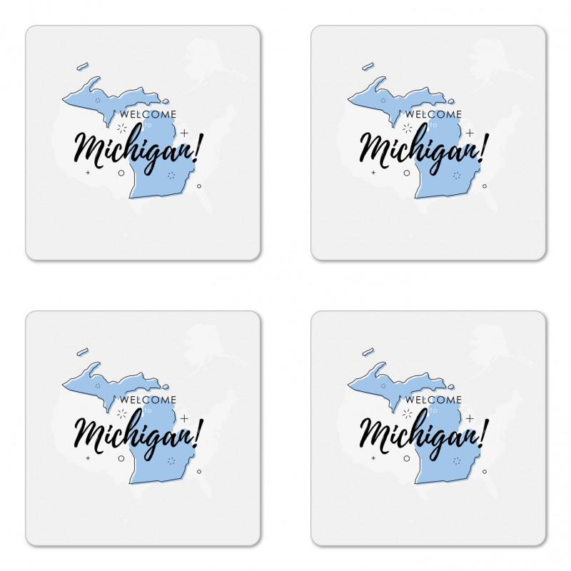 Welcome to Michigan State Coaster Set Of Four