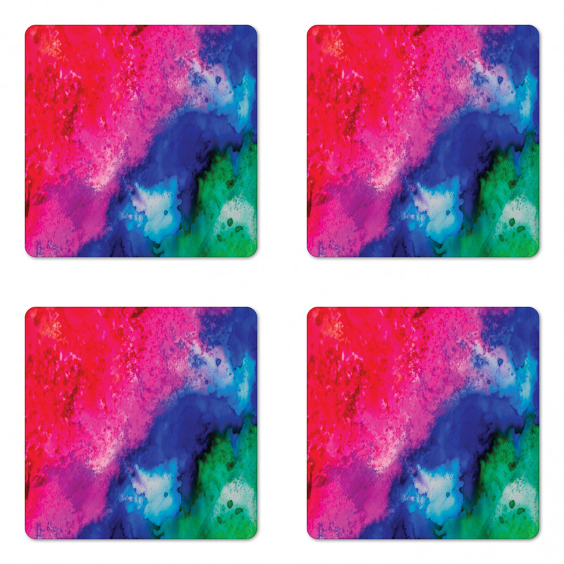 Aquarelle Colorful Artwork Coaster Set Of Four