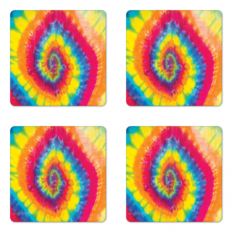 Abstract Colorful Batik Coaster Set Of Four