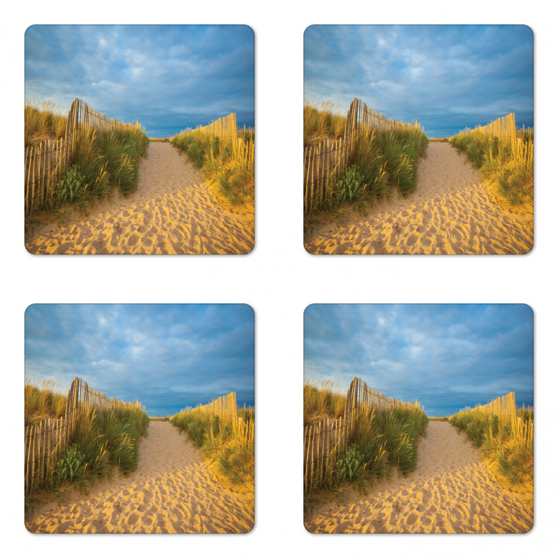 Sandy Beach Bushes Coaster Set Of Four