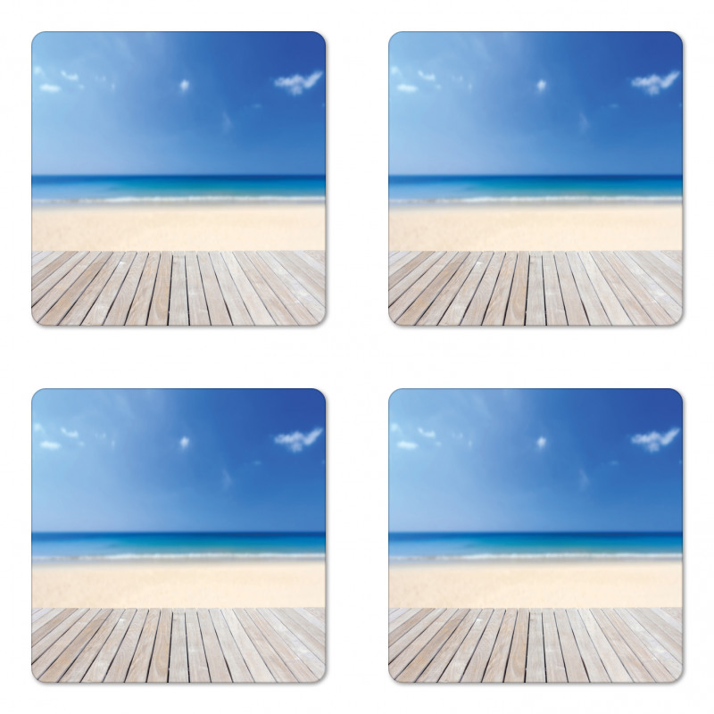 Wooden Decking Sea Coaster Set Of Four