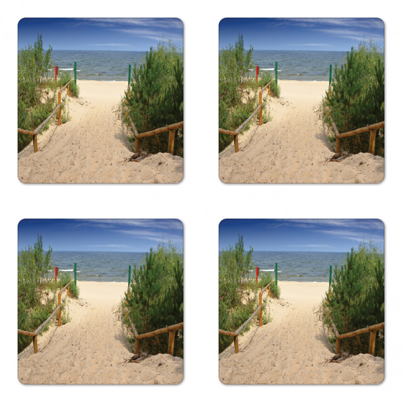 Sandy Peaceful Shore Coaster Set Of Four