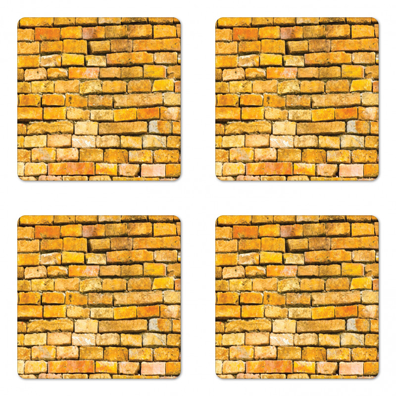 Old Wall Earth Tones Coaster Set Of Four