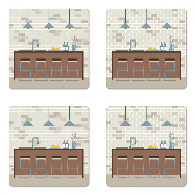 Modern Empty Kitchen Coaster Set Of Four