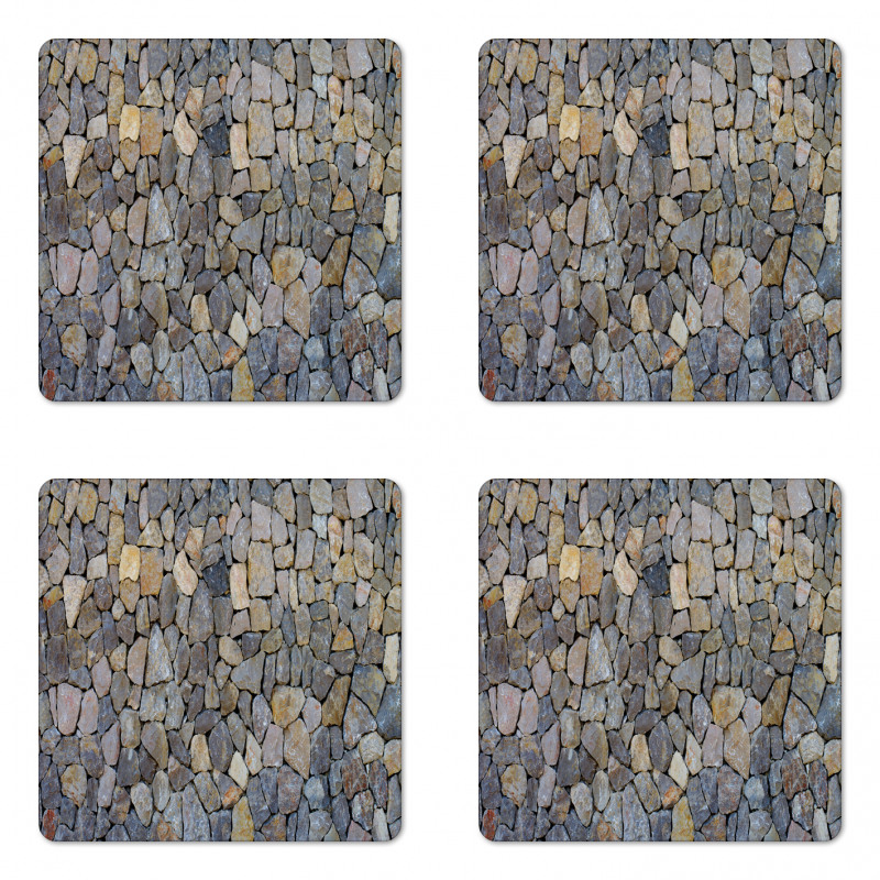 Grey and Beige Stones Coaster Set Of Four