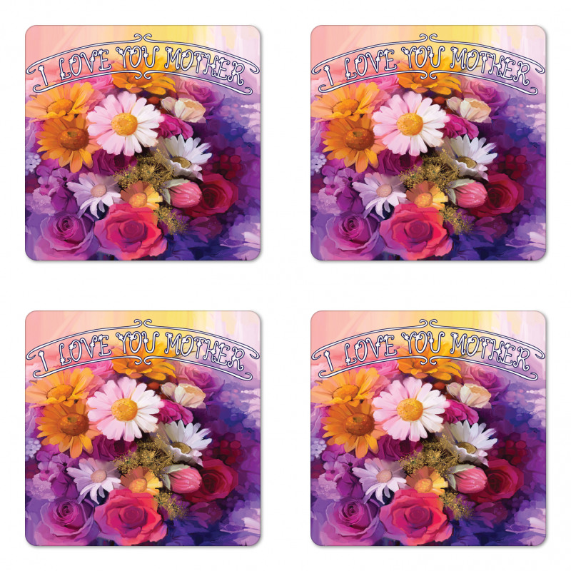 Blossoming Roses Coaster Set Of Four