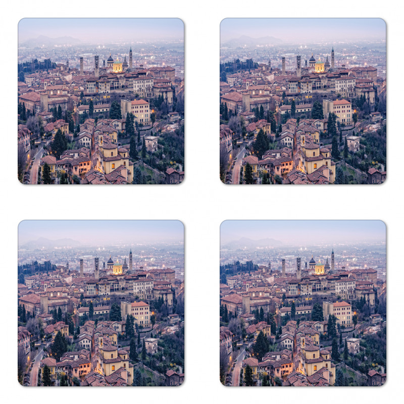 Bergamo Cityscape Coaster Set Of Four