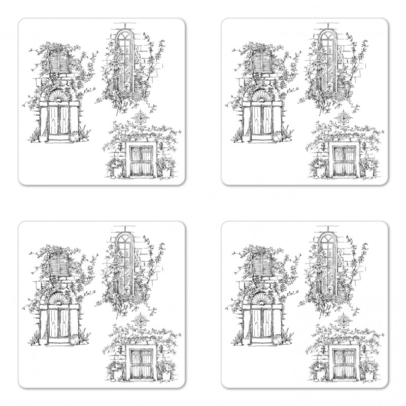 Old Street Sketch Coaster Set Of Four