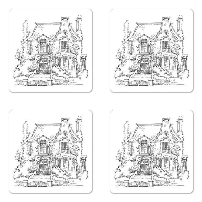 Gothic Mansion Art Coaster Set Of Four