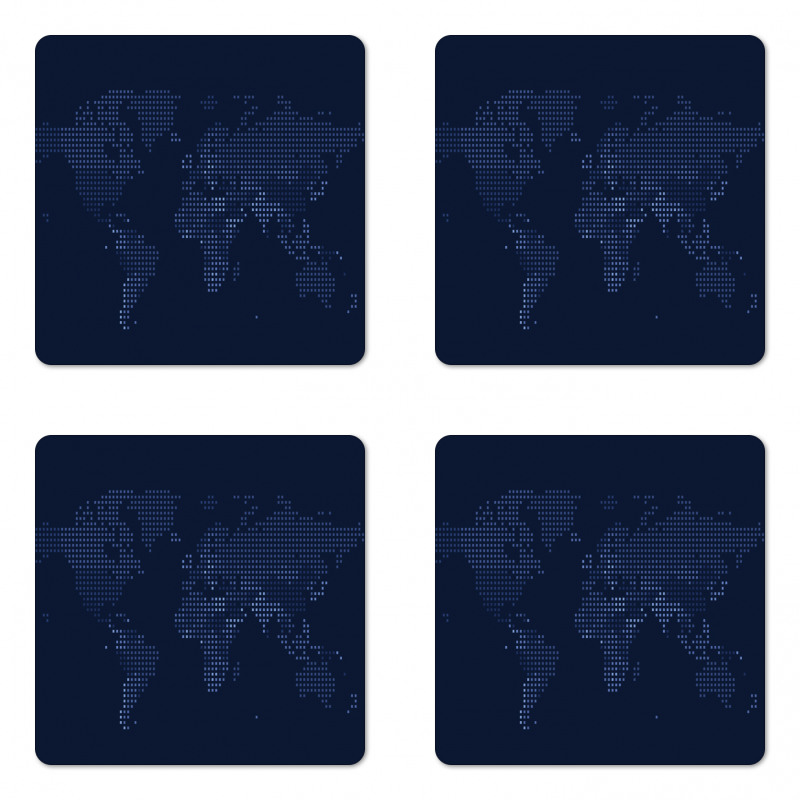 Modern World Web Dots Coaster Set Of Four