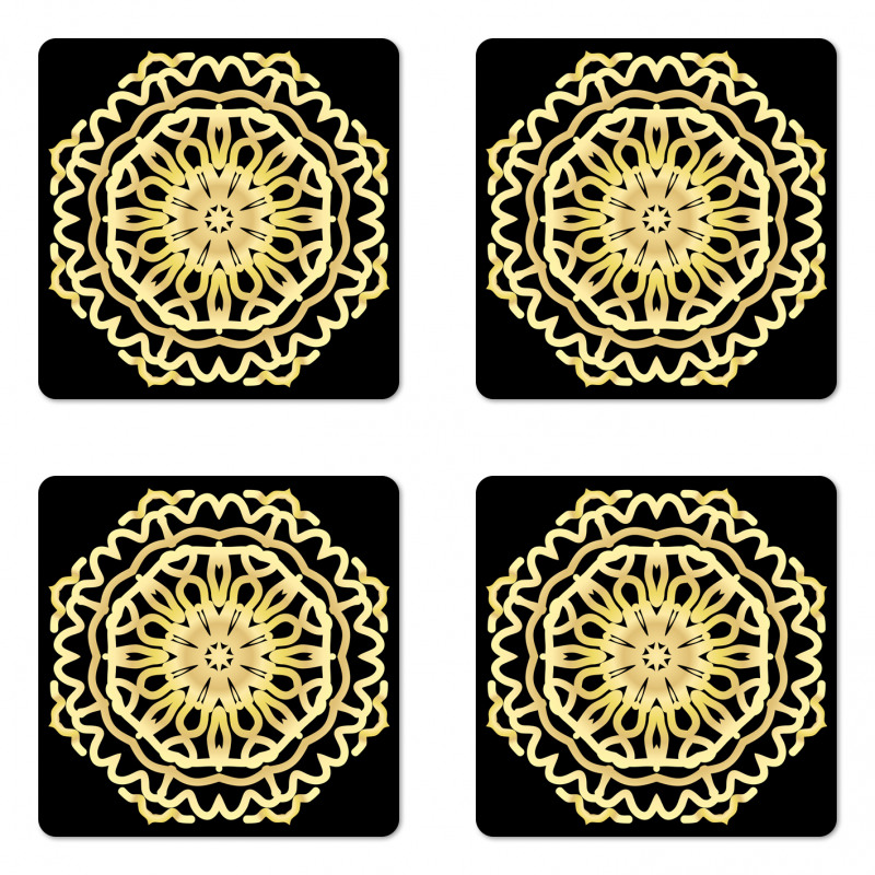 Modern Simplistic Mandala Coaster Set Of Four