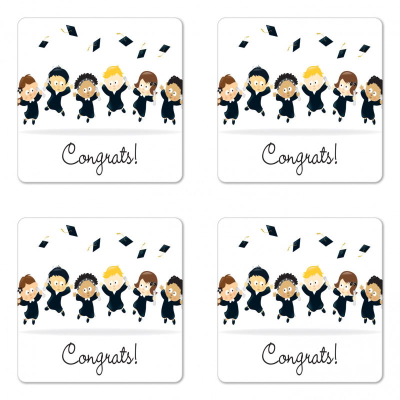 Congrats Children School Coaster Set Of Four