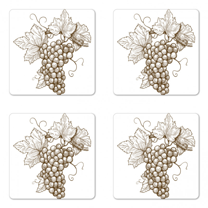 Modest Fruit Branch with Leaf Coaster Set Of Four