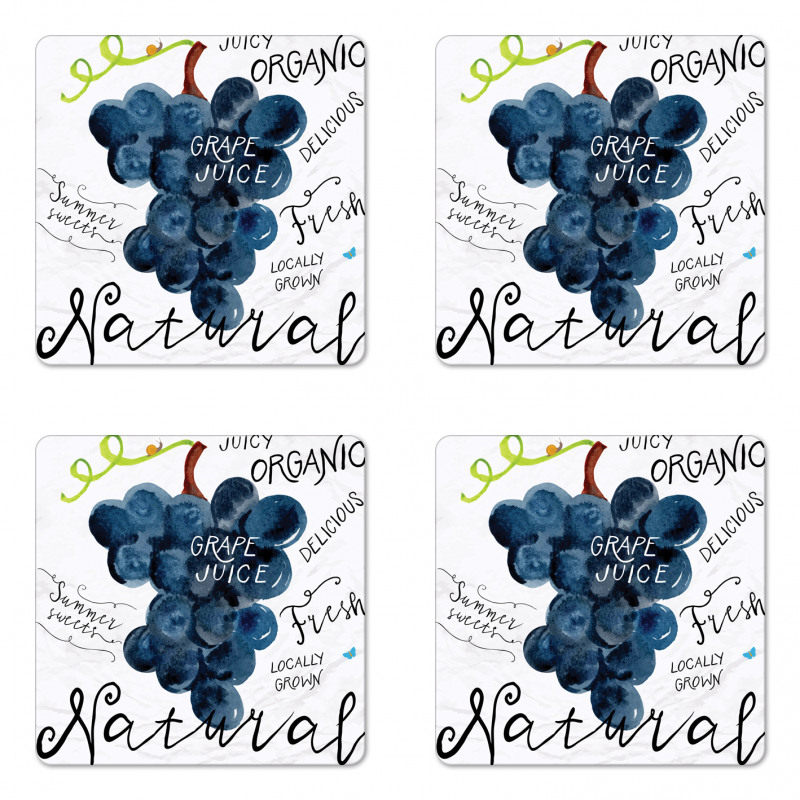 Juicy Organic Natural Fresh Coaster Set Of Four