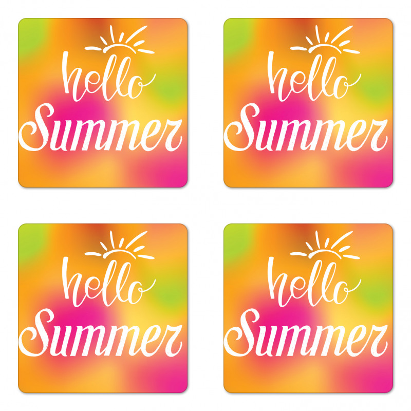 Abstract Colorful Summer Coaster Set Of Four