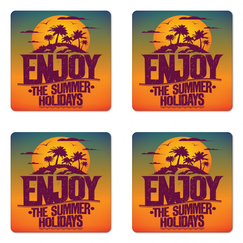 Tropical Island Enjoy Summer Coaster Set Of Four